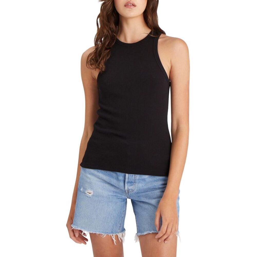 Sanctuary Ribbed Tank Top In Black - XL
